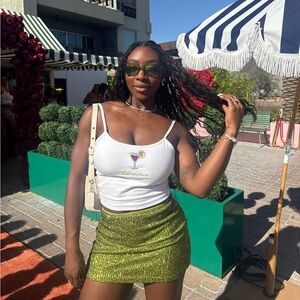 Bride in a tini bit tank top